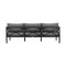 Armen Living Sonoma Outdoor 4 piece Set in Dark Gray Finish and Dark Gray Cushions SETODSODKGR - alternate 6